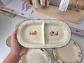 Playful Dog Twin Section Plate