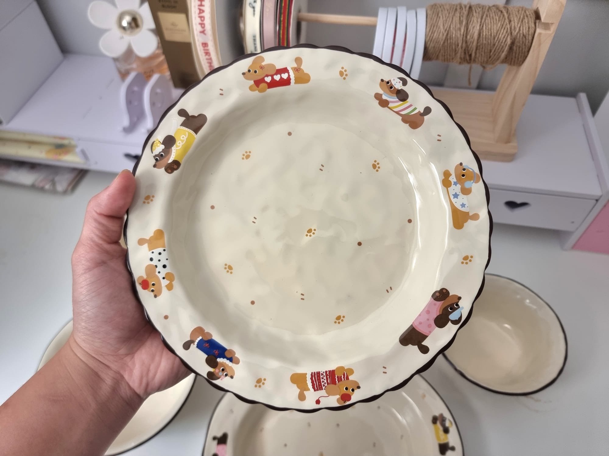 Playful Dogs Plate