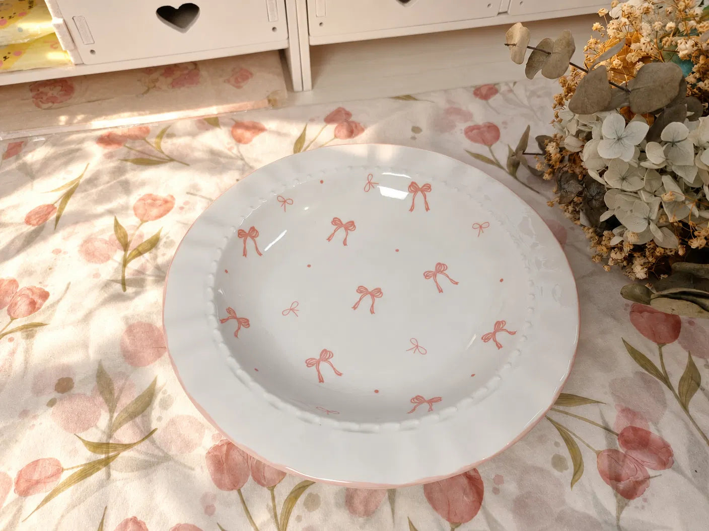 Ribbon White Plate