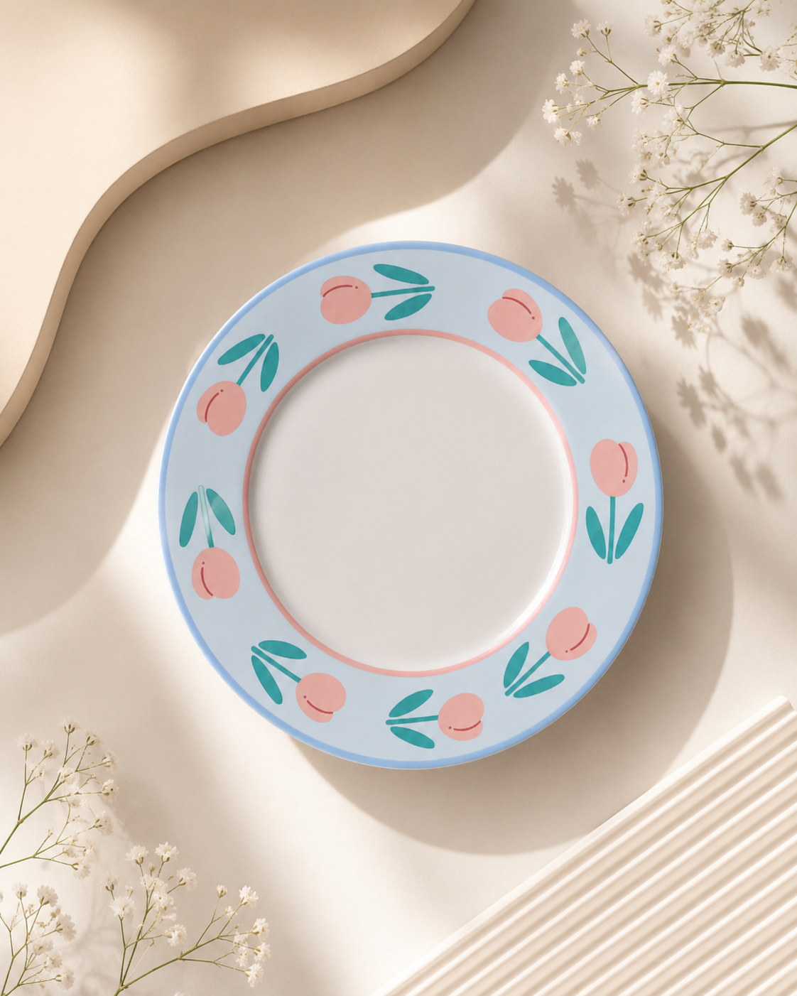 Tulipe Blue Plate