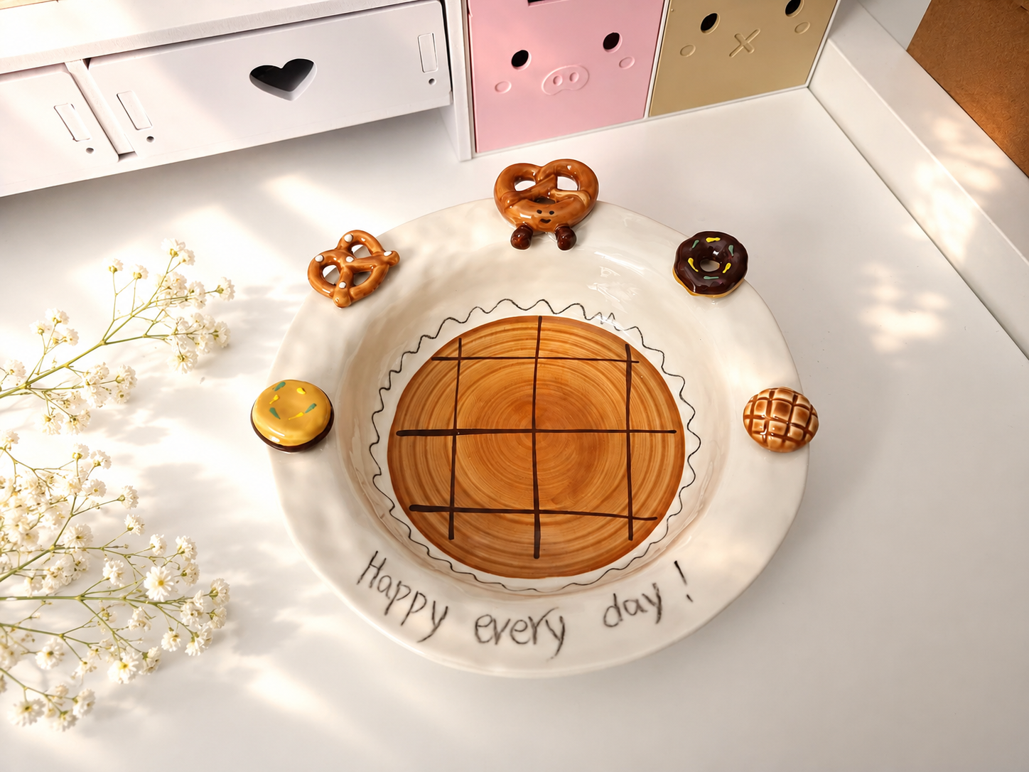 Pretzel & Donut Deep Plate