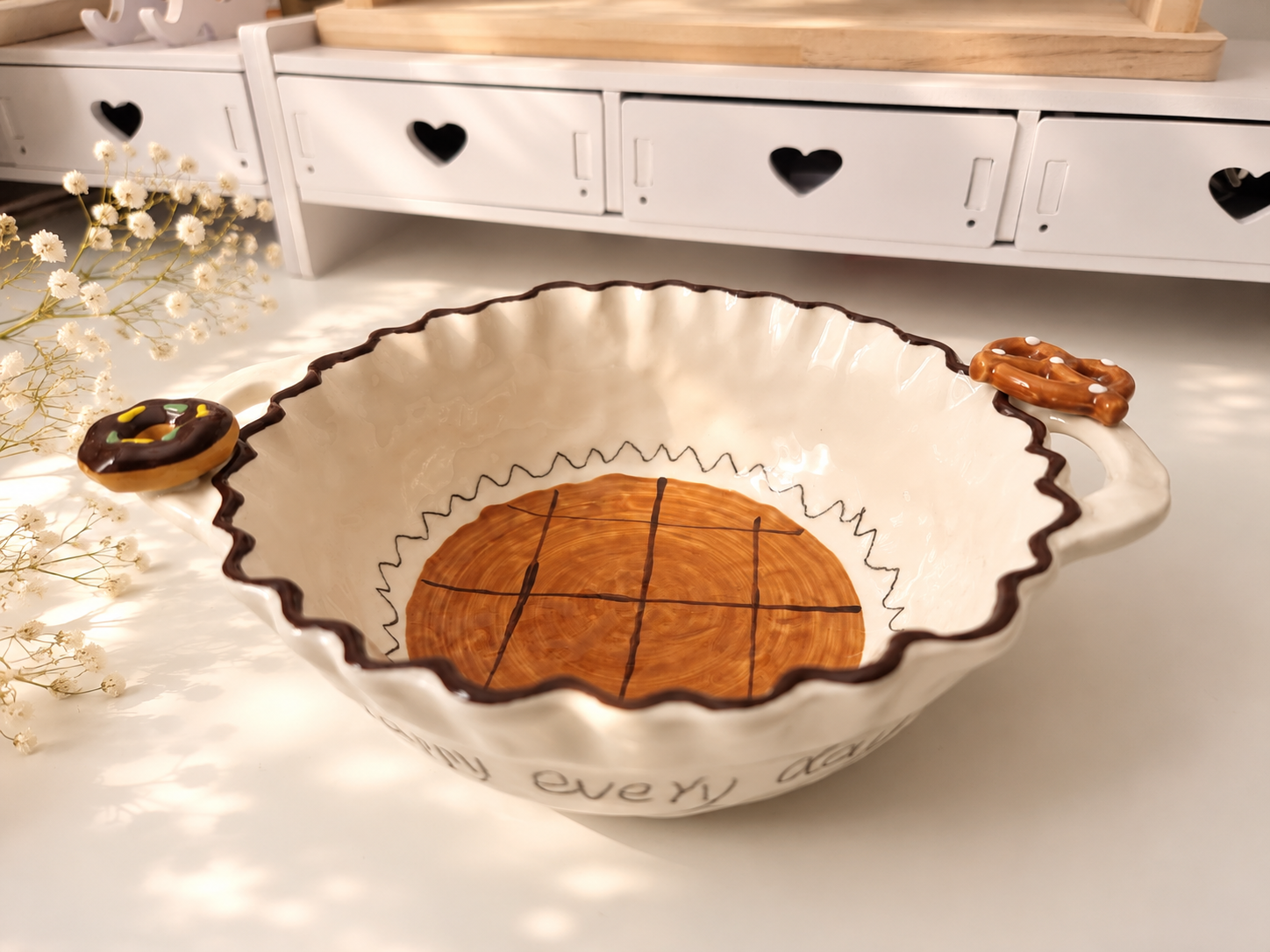 Pretzel & Donut Medium Bowl